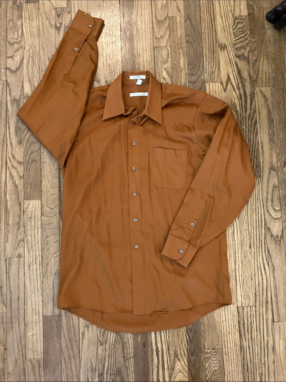 Geoffrey Beene Men's Copper/Tan Dress Shirt